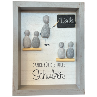 Steinbild mit Spruch Danke & Lehrerin