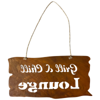 Schild "Grill & Chill Lounge"