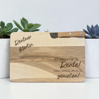 Messerbrett inkl. Messer mit Spruch und Name...