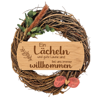 Großer Kranz mit Spruch