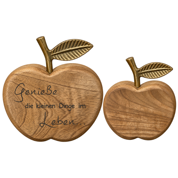 Deko-Apfel "Goldglanz" mit Spruch