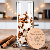 Vorratsglas mit Spruch und Name "Weihnachten"