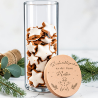 Vorratsglas mit Spruch und Name "Weihnachten"