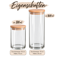 Vorratsglas mit Spruch und Name "Weihnachten"