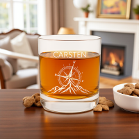 Whiskeyglas mit Namen und Motiv