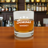 Whiskeyglas mit Namen und Motiv