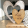 Holzdeko "Herz in Herz" mit Spruch und Namen "Liebe"