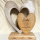 Holzdeko "Herz in Herz" mit Spruch und Namen "Liebe"
