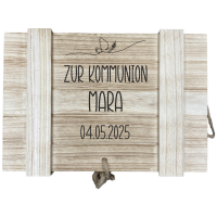 Erinnerungskiste mit Namen und Datum "Erstkommunion"