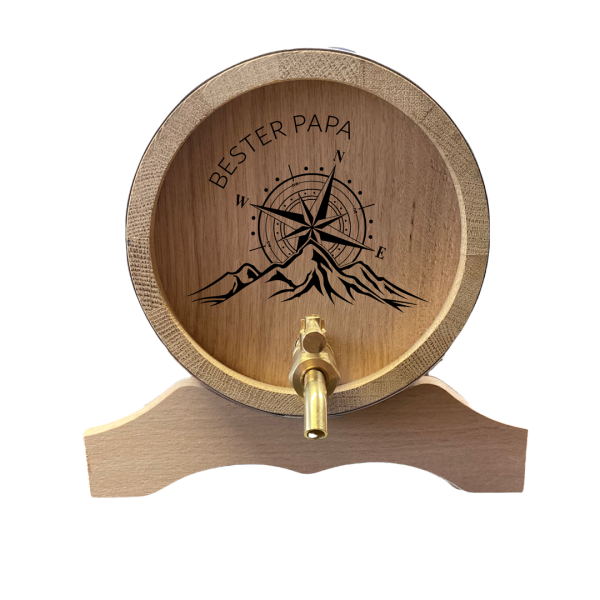 Whiskeyfass mit Spruch "Papa"