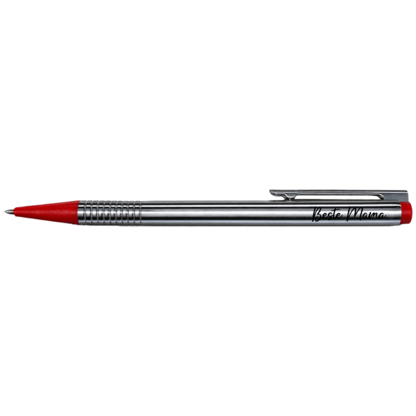 Lamy-Kugelschreiber "Edelstahl" mit Spruch "Mama"