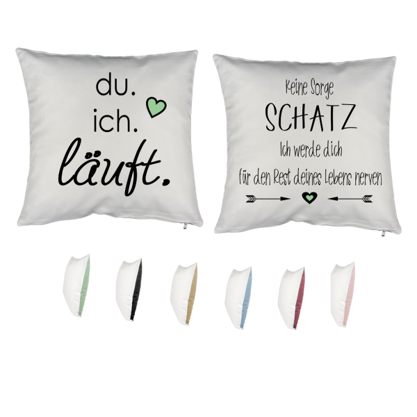 Kissen "2-farbig" mit Spruch "Liebe"