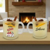 Glühweinbecher mit Spruch und Name